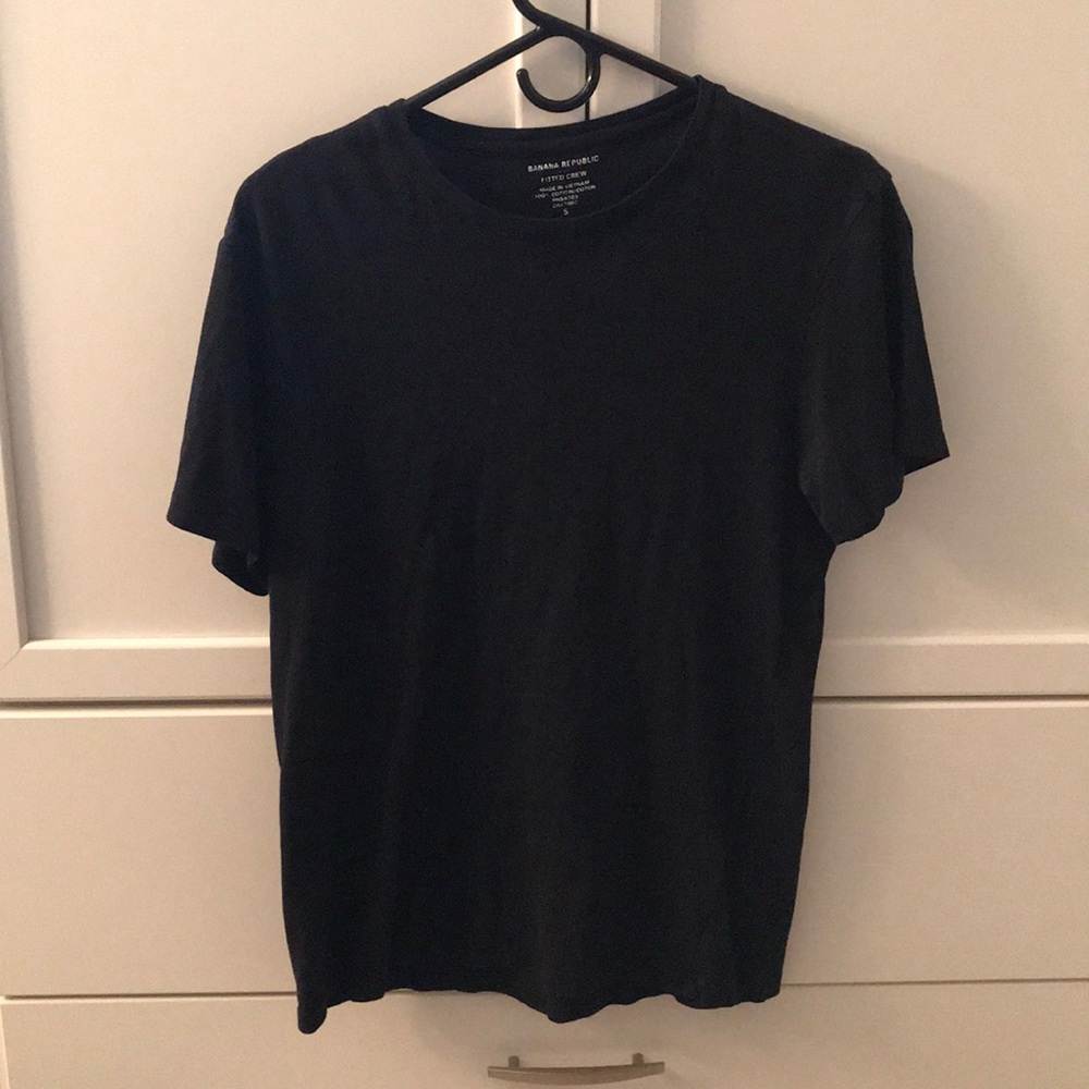 Fitted Black Crew Neck T-Shirt